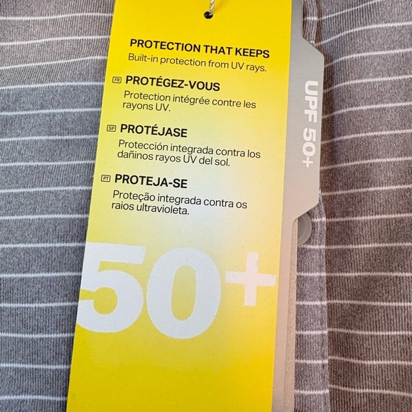 NWT Under Armour Woman’s Small Striped Short Sleeve Gray Collard Polo Shirt - Picture 8 of 10